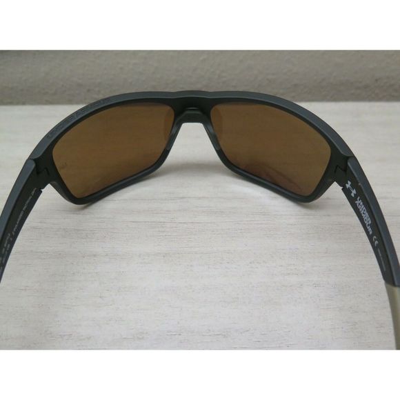 Under Armour UA 0004/S Battle Men's Green Rectangular Brown Polarized Sunglasses - Picture 9 of 11